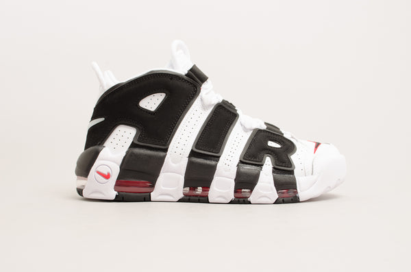 Nike Air More Uptempo ( White / Black / Red ) 414962-105