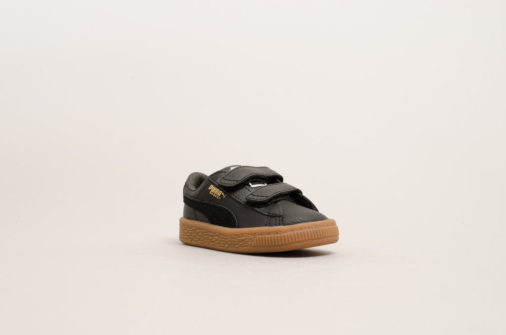 Puma Basket Classic Gum Deluxe V Infant Puma Black/Gum 365080-02