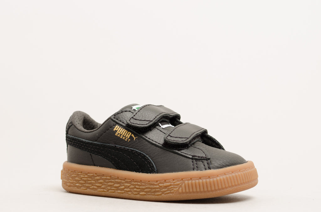 Puma Basket Classic Gum Deluxe V Infant Puma Black/Gum 365080-02