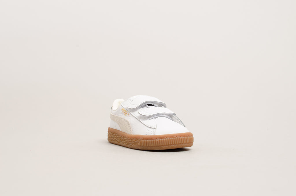 Puma Basket Classic Gum Deluxe V Infant Puma White/Gum 365080-01