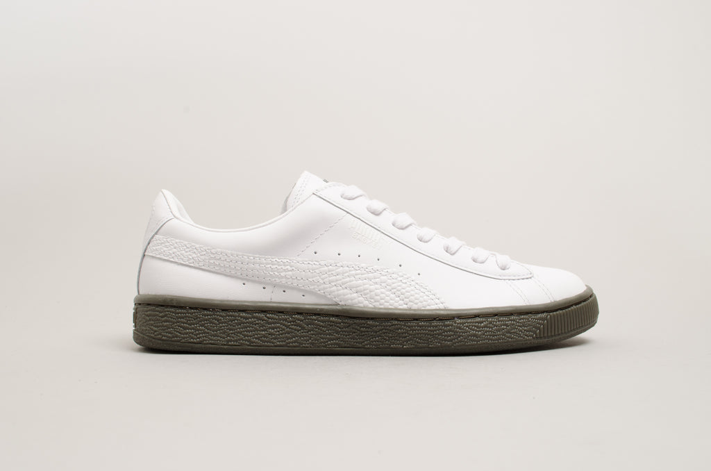 Puma Basket RT White Olive 365616-01