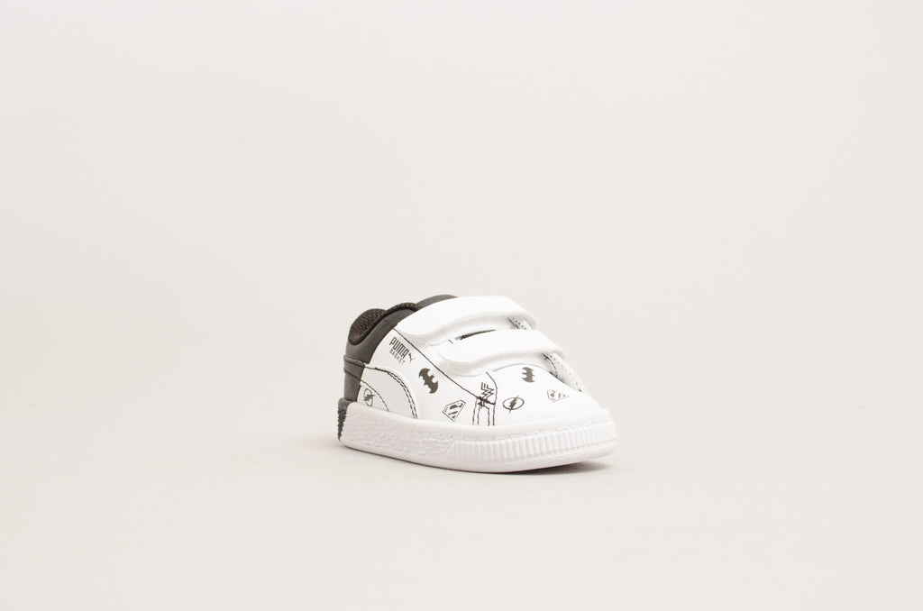 Puma Justice League Basket V Infant White/Black 365149-01