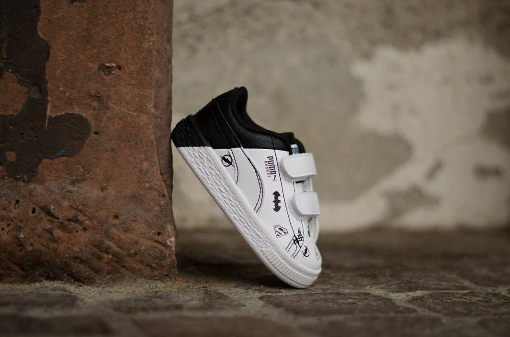 Puma Justice League Basket V Infant White/Black 365149-01