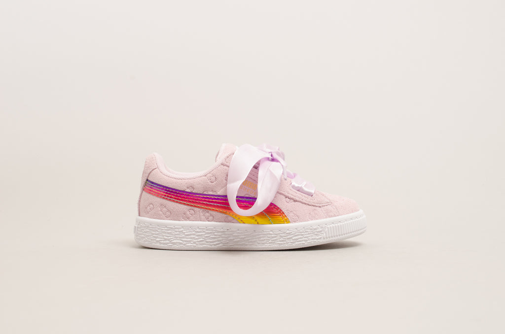 Puma Minions Suede Heart Fluffy Pre-School ( Pink ) 366642-01