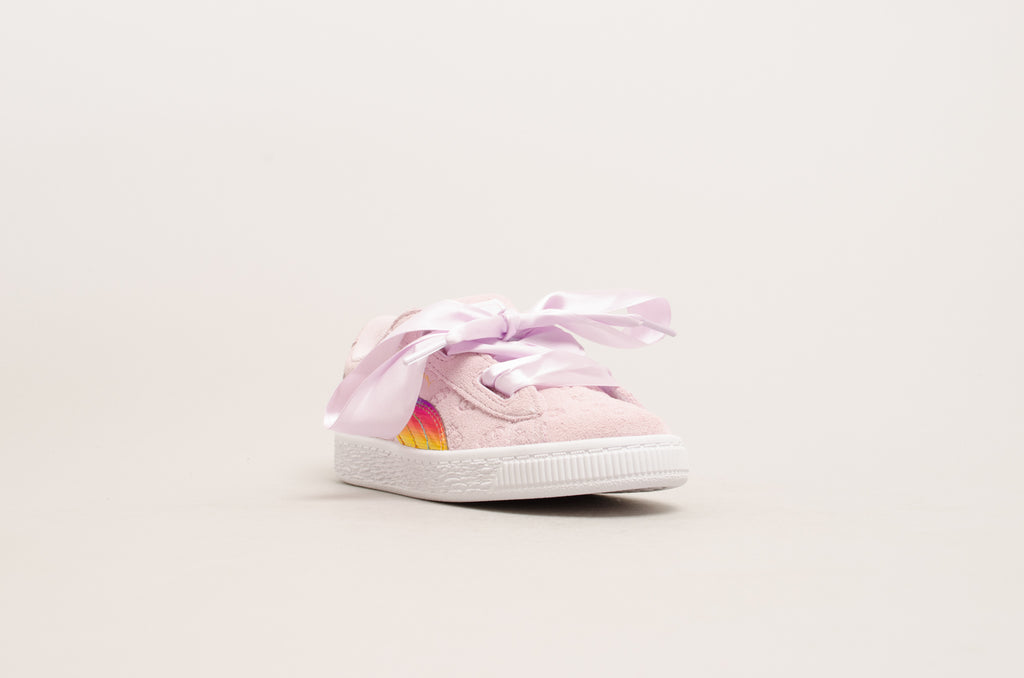 Puma Minions Suede Heart Fluffy Pre-School ( Pink ) 366642-01