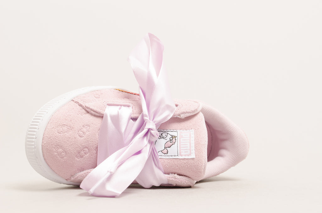 Puma Minions Suede Heart Fluffy Pre-School ( Pink ) 366642-01