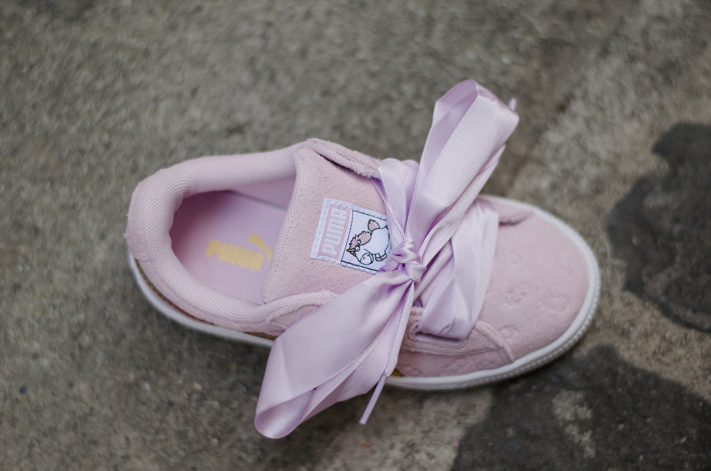 Puma Minions Suede Heart Fluffy Pre-School ( Pink ) 366642-01