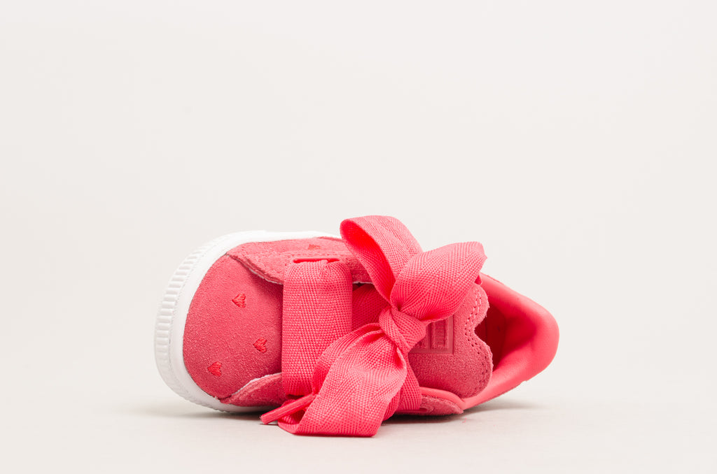 Puma Suede Heart Valentine Infants Pink/White 365137-01