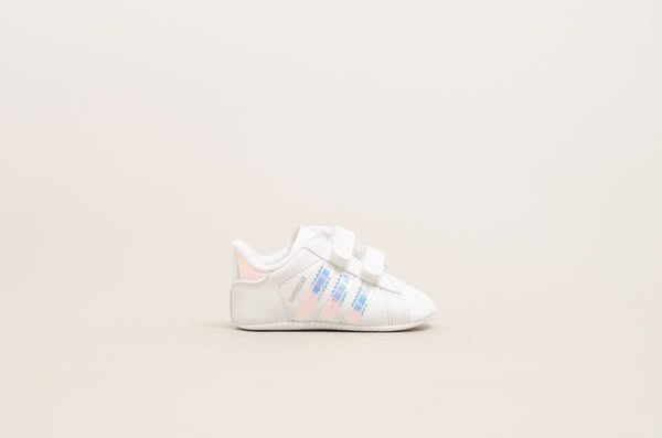 Sevensneakerstore.com Adidas Superstar Crib ( White / Iridescent ) BD8000