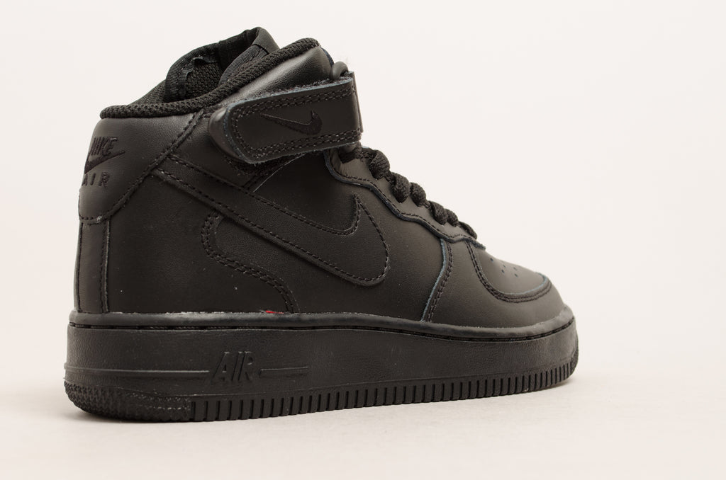 Sevensneakerstore.com Nike Air Force 1 Mid ( GS ) Black / Black 314195-004