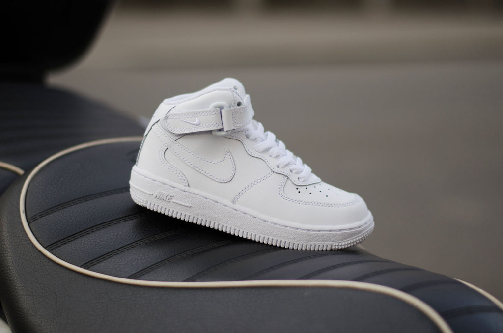 Sevensneakerstore.com Nike Force 1 Mid ( PS ) White / White 314196-113