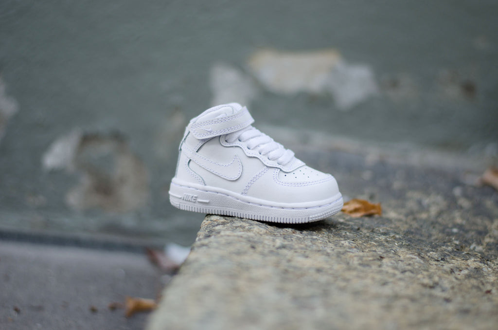 Sevensneakerstore.com Nike Force 1 Mid ( TD ) White / White 314197-113