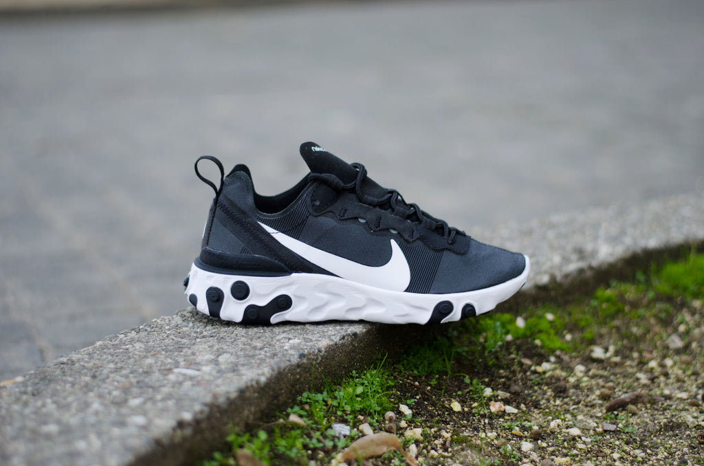 Sevensneakerstore.com Nike Women's React Element 55 ( Black / White ) BQ2728-003