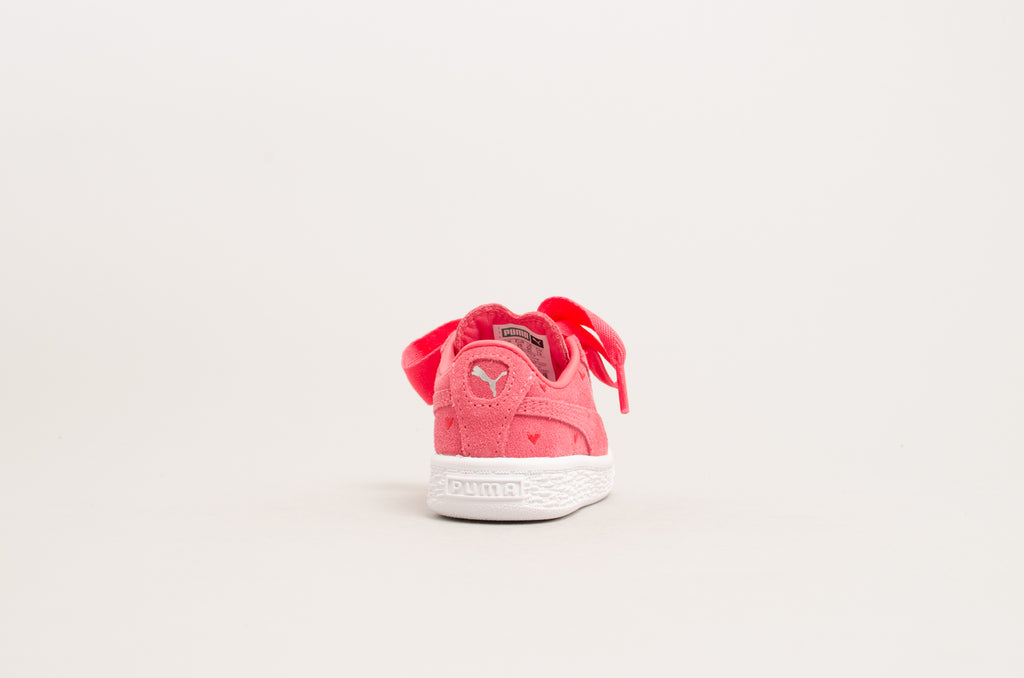 Puma Suede Heart Valentine Infants Pink/White 365137-01
