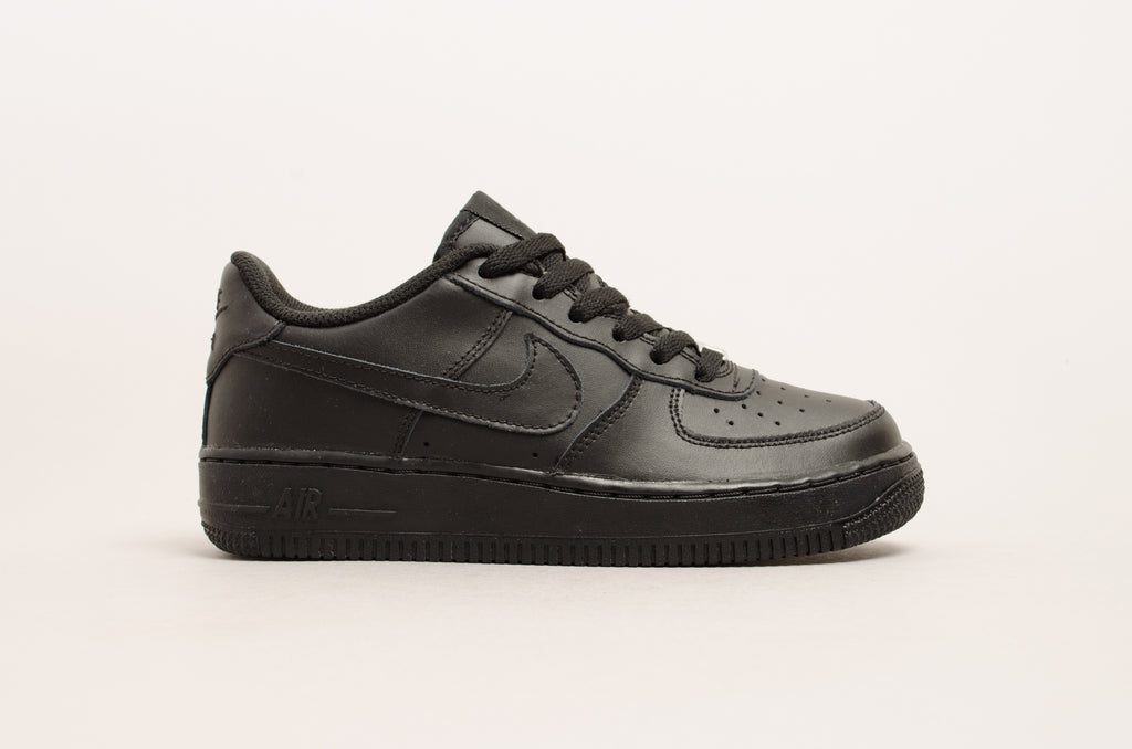 Nike Juniors Air Force 1 All Black Shoes 314192 009 - Trade Sports